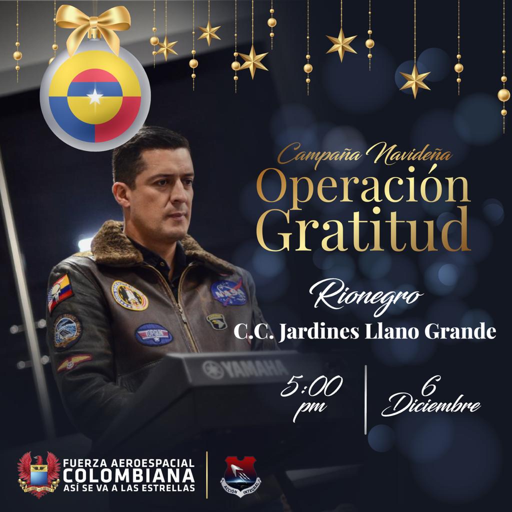 La Fuerza Aeroespacial Colombiana realizará un concierto navideño en Rionegro, Antioquia 1 fuerza-aeroespacial-colombiana-concierto-navideño