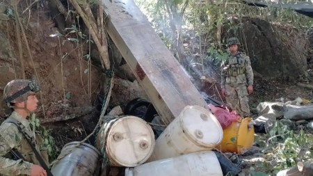 Destruyen material para la extracción ilícita de recursos naturales en Guaimaró, Buriticá