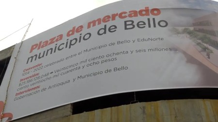 En un 57% avanza las obras de la Plaza de mercado de Bello