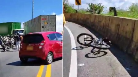Accidente de Tránsito en Alto de Matasanos, hay un joven ciclista lesionado accidente-joven-ciclista-alto-de-atasanos