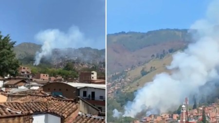Reportan incendio de cobertura vegetal cerca a un colegio en el barrio Enciso incendio-vegetal-emciso-medellin
