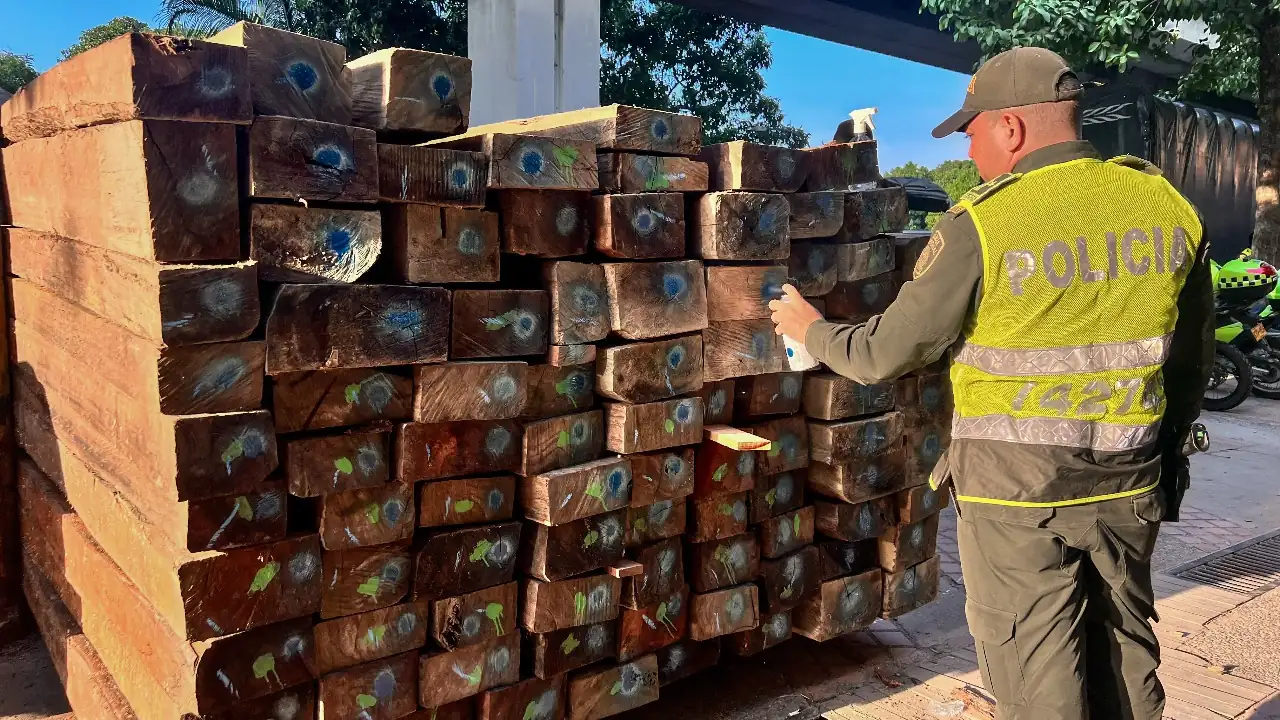 En el centro de Medellín incautaron más de 60 metros cúbicos de madera madera-ilegal-centro-de-medellin