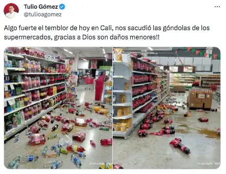 temblor cali colombia comercio