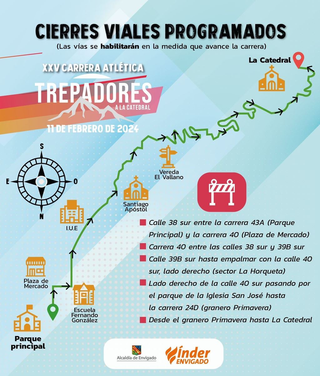 11922 este domingo en envigado sera la carrera atletica