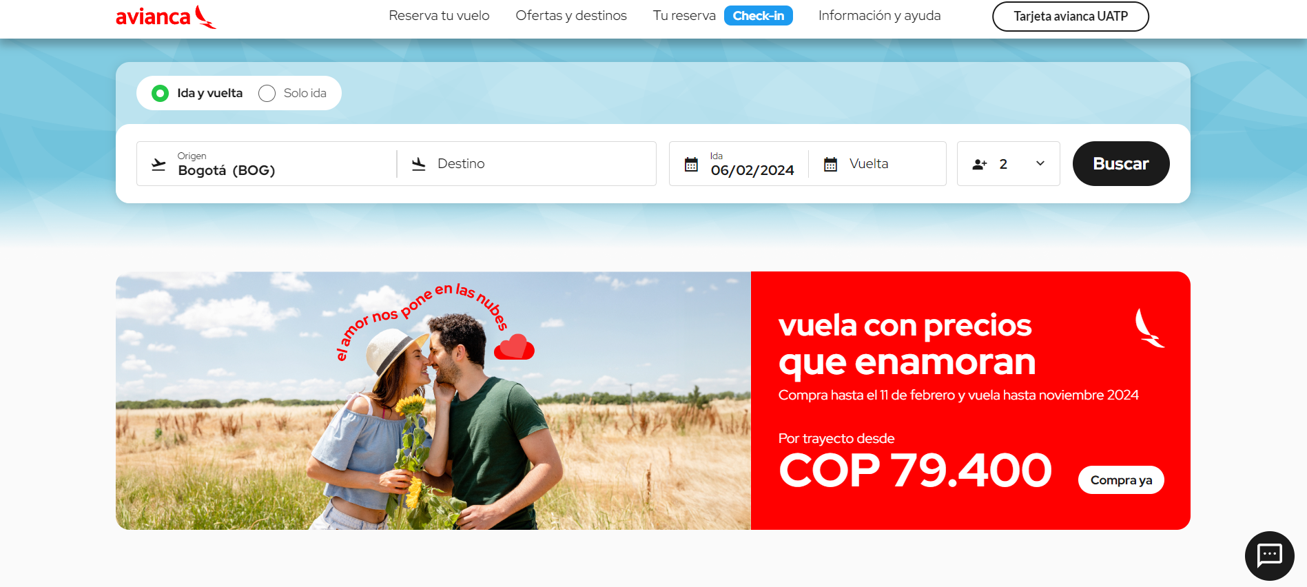 ¡Solo por esta semana! Vuelos en Latam y Avianca desde $79.400 2 Captura de pantalla 2024 02 06 111824