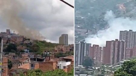 Reportan incendio en el barrio Juan XXIII de Medellín
