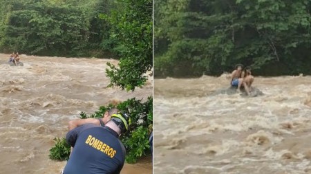 Susto en charco de San Rafael: corriente súbita por poco arrastra a un grupo de bañistas San Rafael
