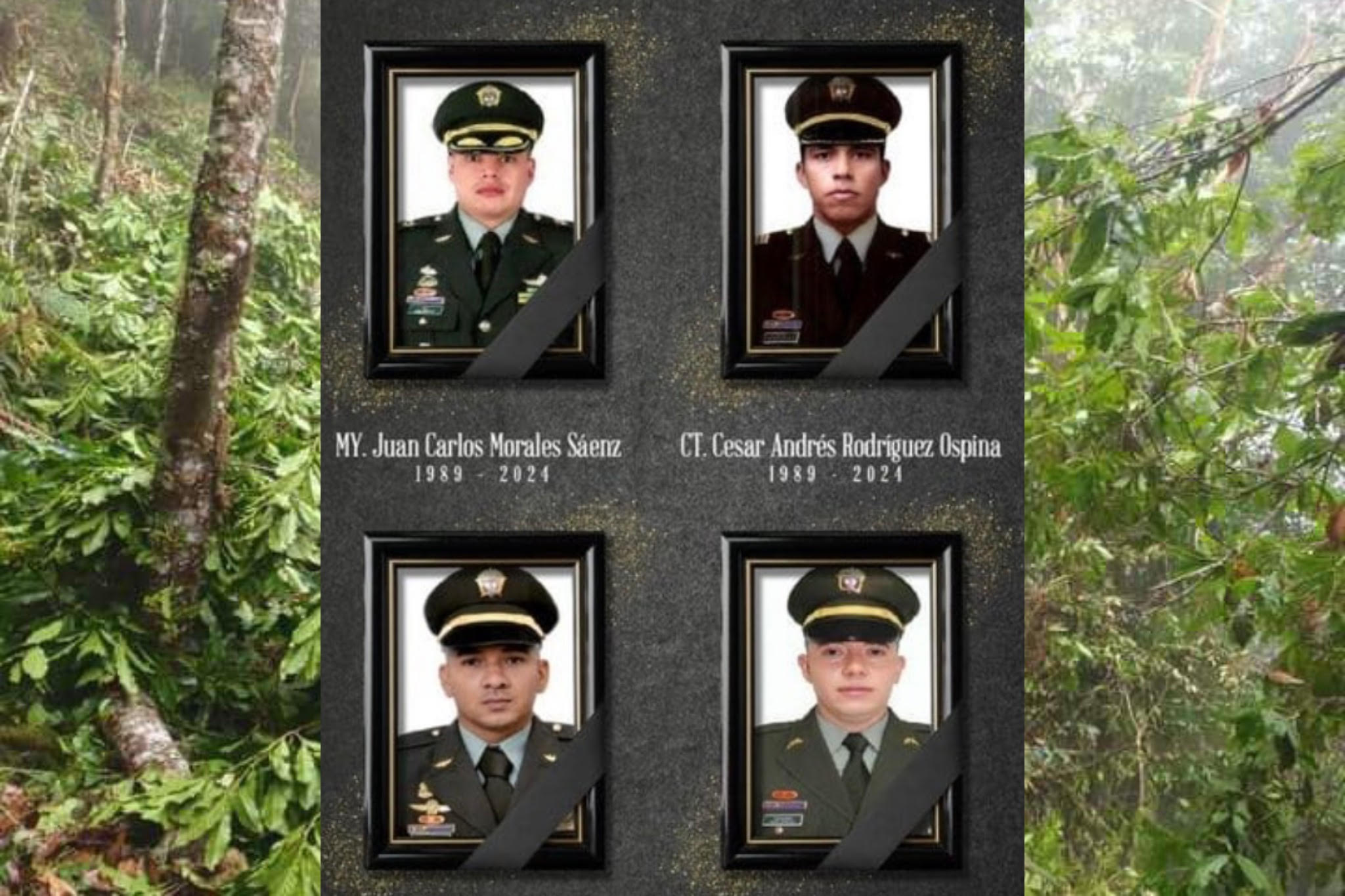 Identifican cuerpos de los cuatro policías que murieron en un accidente aéreo en Antioquia Policías muertos accidente