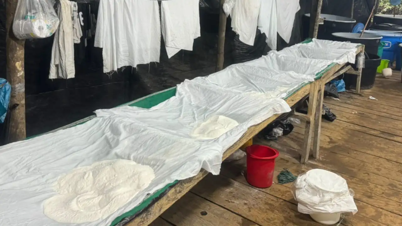 El Ejército encontró un megalaboratorio e incautó más de una tonelada de cocaína en Sonsón