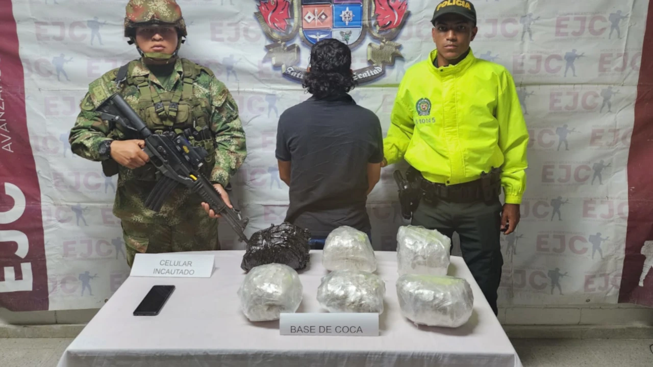 Capturaron en Tarazá, Antioquia a un sujeto por tráfico de estupefacientes con nexos al Clan del Golfo