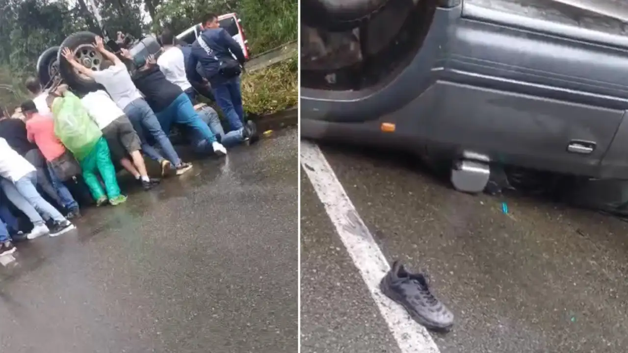 Carro-se-volco-en-Las-Palmas-ciudadanos-auxiliaron-a-los-lesionados