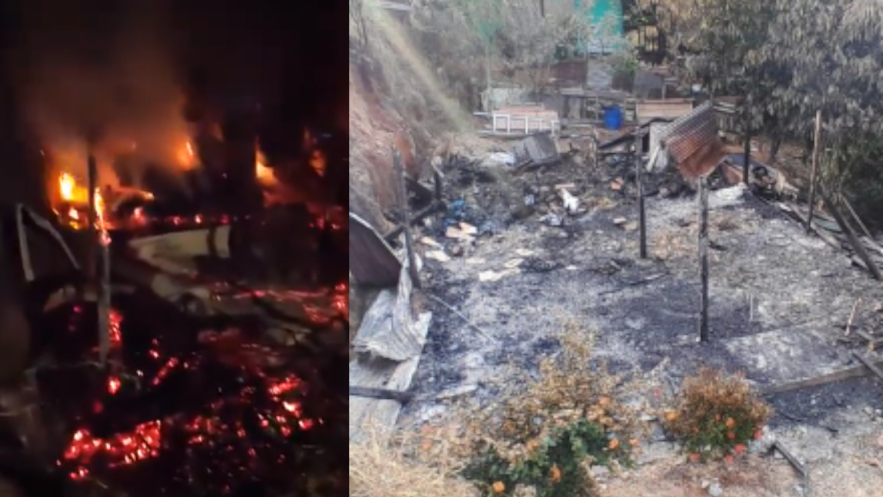 En medio de un incendio en Tarazá, falleció un adulto mayor y su perrito