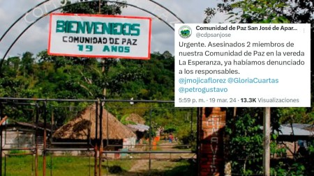 Madre e hijo aparecen sin vida en la Comunidad de Paz de San José de Apartadó Madre-e-hijo-fueron-asesinados-en-la-comunidad-de-Paz-en-San-Jose-de-Apartado