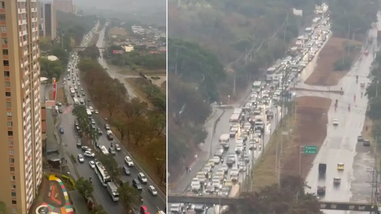 Una-fila-inmensa-de-carros-ingresan-por-la-Autopista-Norte-en-este-Domingo-de-Resurreccion