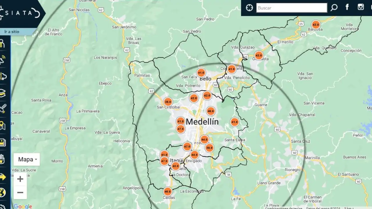 área metropolitana-calidad-del-aire-estaciones-alerta-naranja