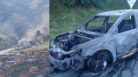 carro se incendio tunel de occidente