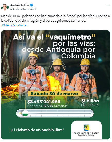 La ‘vaca’ por las 4 G ya ha recolectado más de $3.000 millones: Gobernador 1 sss