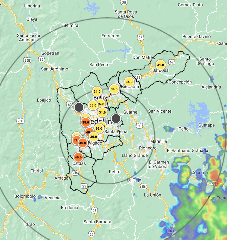 Una estación más: desmejoró la calidad del aire, en Medellín hay cinco alertas naranja 1 Captura de pantalla 2024 04 17 075813