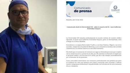 El médico asesinado en Medellín era egresado de la Universidad CES, desde la Institución lamentaron el crimen El-medico-asesinado-en-Medellin-era-egresado-de-la-Universidad-CES-desde-la-Institucion-lamentaron-el-crimen