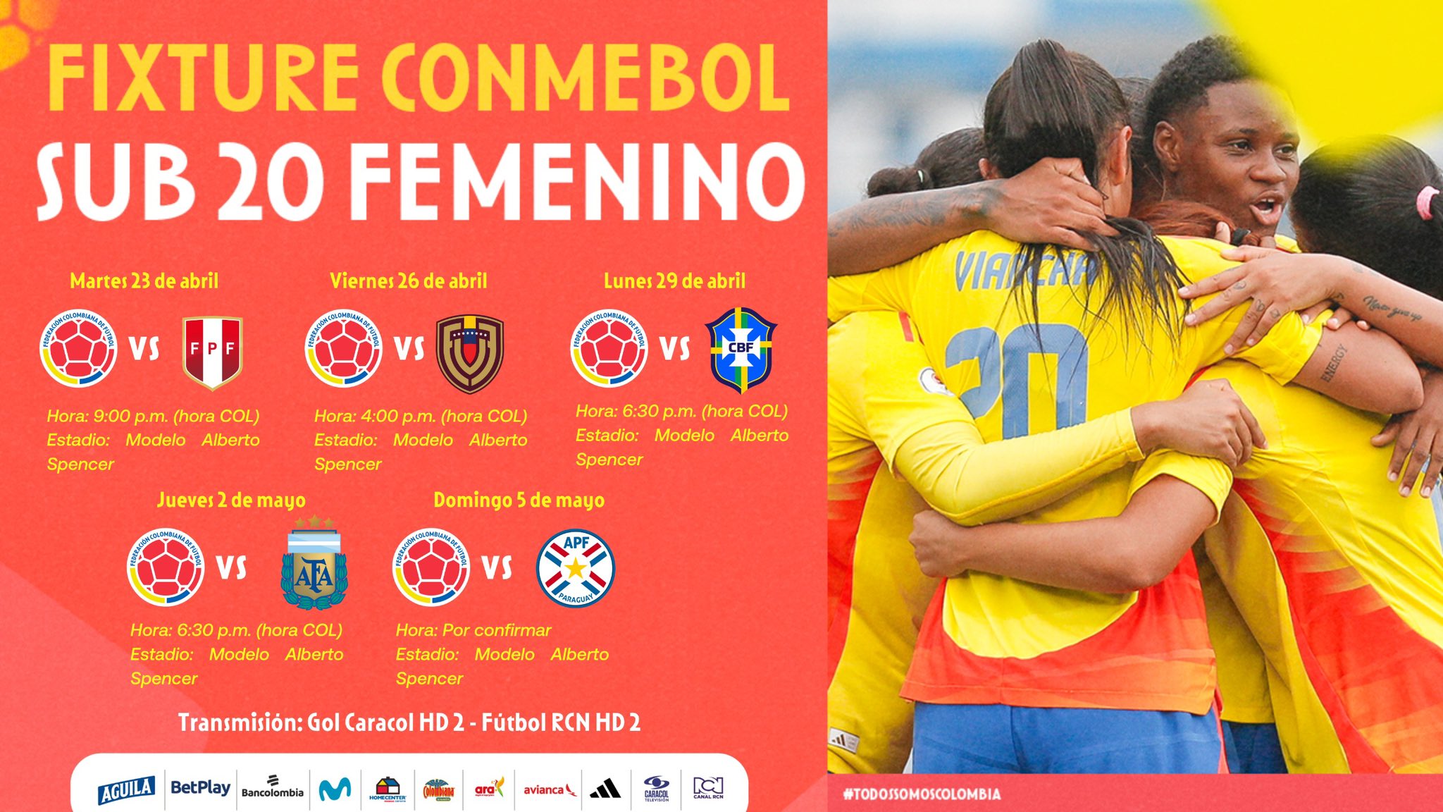 Este es el camino de la Selección Colombia en el hexagonal final del Sudamericano Sub-20 1 colombia
