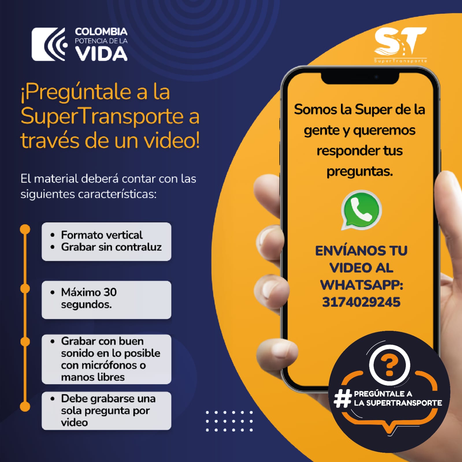 Número de WhatsApp Supertransporte