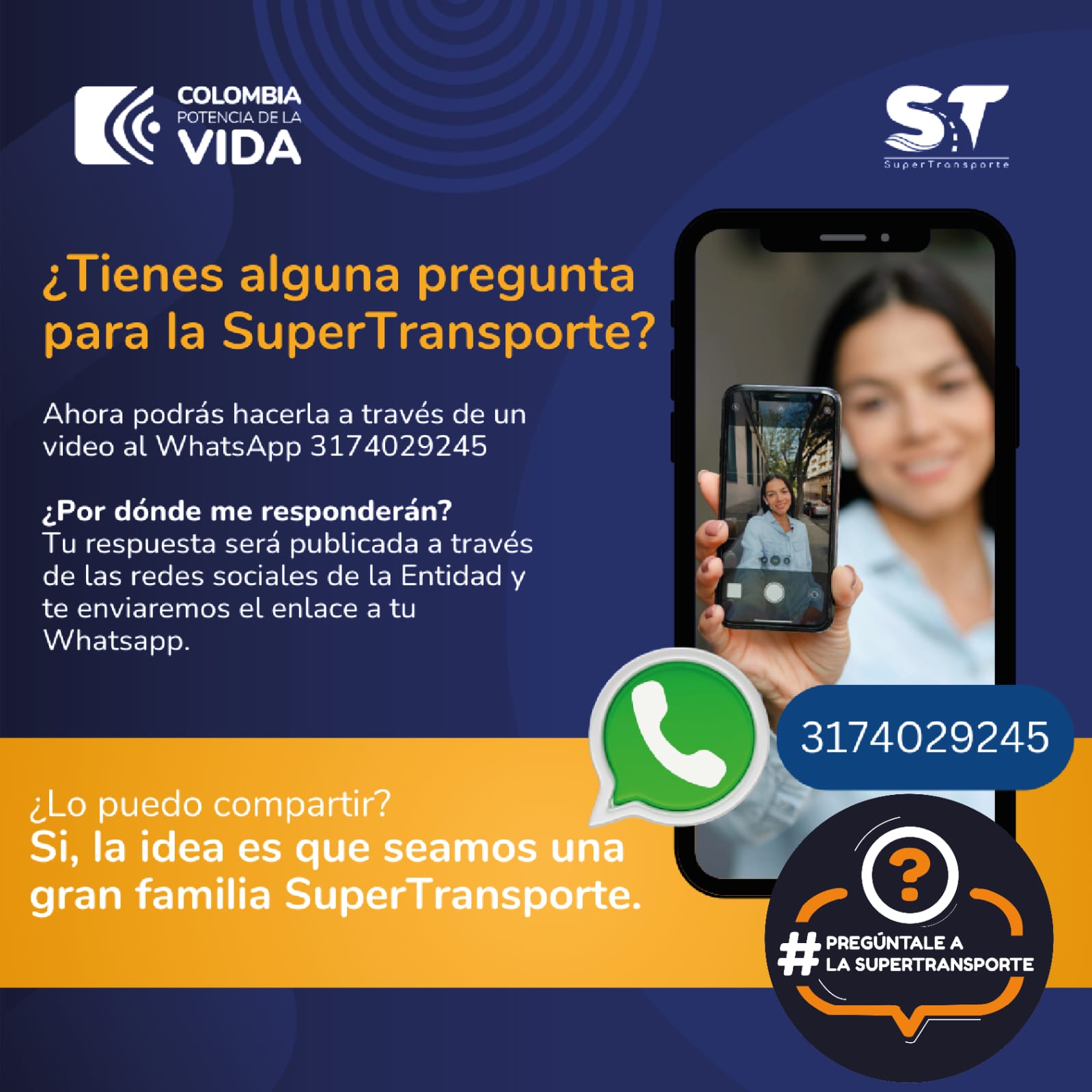 Número de Whatsapp Supertransporte