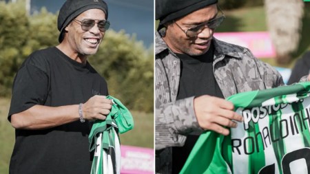 ¡Dinho se viste de verde! La leyenda brasileña enamora a la hinchada de Atlético Nacional