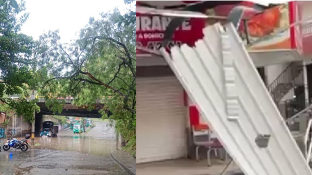 60 llamadas al 123 un techo desprendido y dos deprimidos inundados dejo aguacero en Medellin