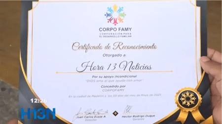 CORPOFAMY reconoce a Hora 13 Noticias por su apoyo en labores sociales corpofamy-hora-13-noticias