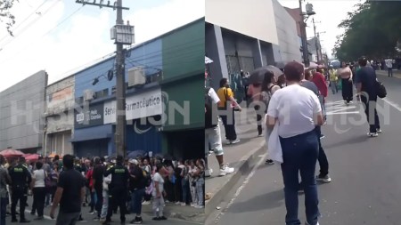 Cierre en la Av. El Poblado: usuarios de Savia Salud aguantando sol en la calle, ¿por falta de medicamentos? savia salud