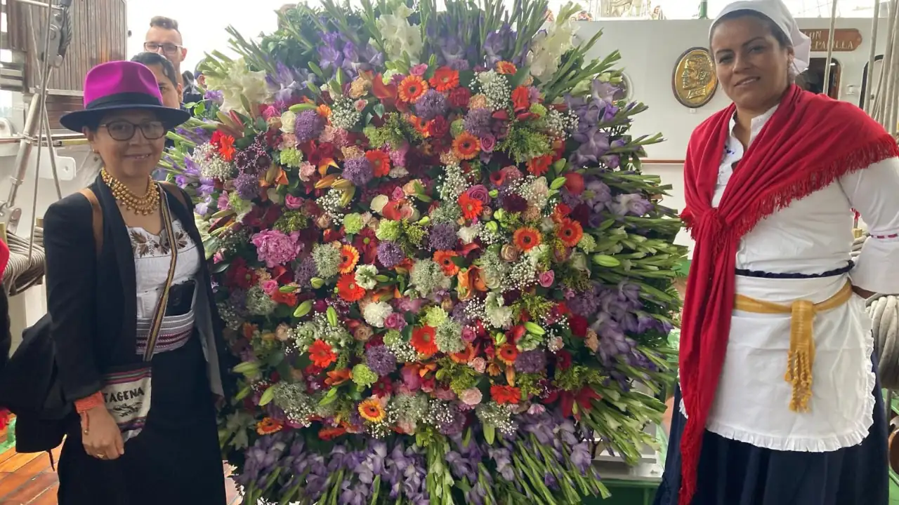 ¡Medellín brilla en Bélgica! María Carolina Atehortúa, ganadora del Desfile de Silleteros lleva la magia silletera a Europa