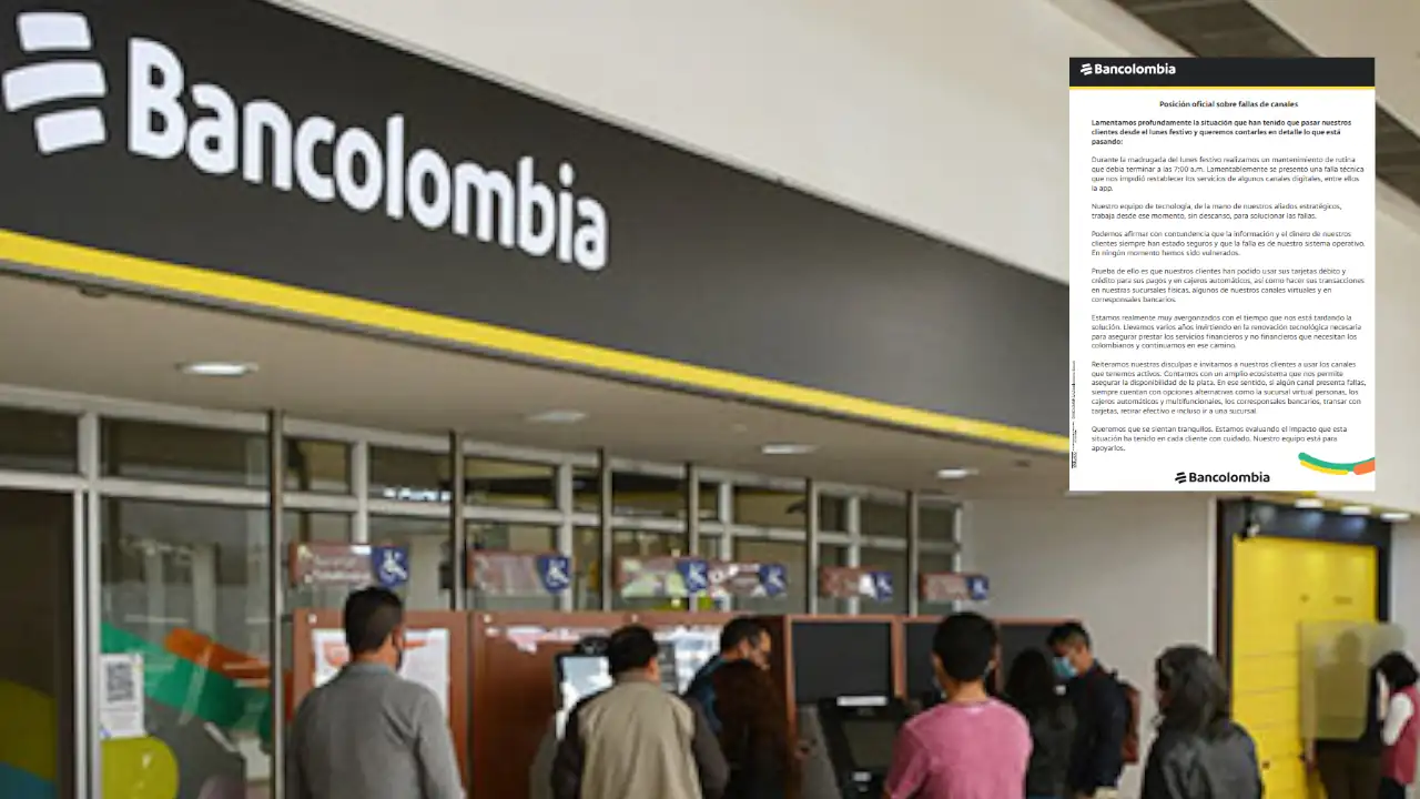 Bancolombia explica las fallas en su App: esto es lo que dice