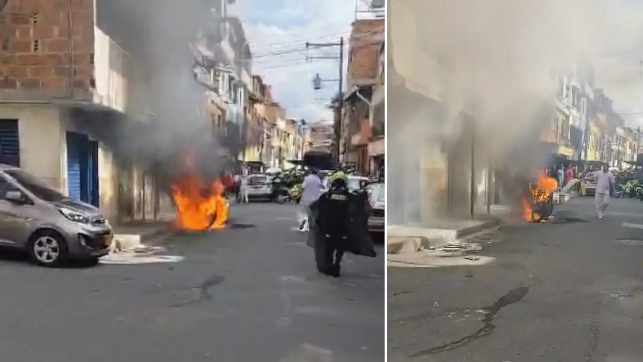 Video: Ciudadanos se unen a la Policía para apagar incendio de moto en Moravia Ciudadanos se unen a la Policía para apagar incendio de moto en Moravia