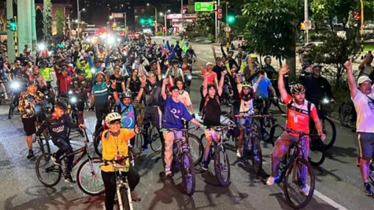 Envigado realizara ciclopaseo nocturno este 20 de junio