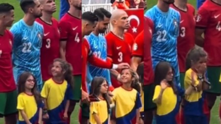 nina con Cristiano Ronaldo