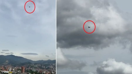 Capturan el momento en que el Avión K-FIR sobrevuela Medellín