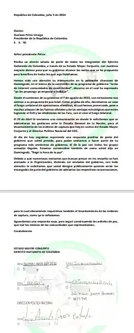 A puño y letra: Gaitanistas responden a la propuesta que les hizo el presidente Petro
