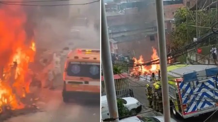 ¡Qué pesar! Casa en la que vivía un adulto mayor en Medellín se quemó por completo