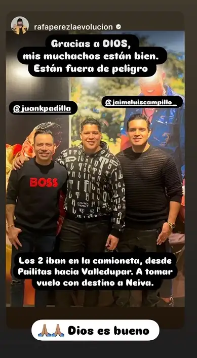 Jaime Luis Campillo, Rey Vallenato 2024 y acordeonero de Rafa Pérez sufre accidente en el Cesar