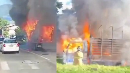 Itagui queman carro del transito