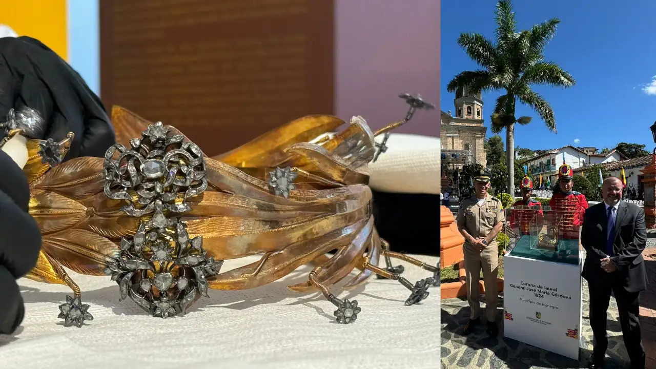 La Corona de José María Córdova fue exhibida durante la Celebración del 20 de Julio en Concepción