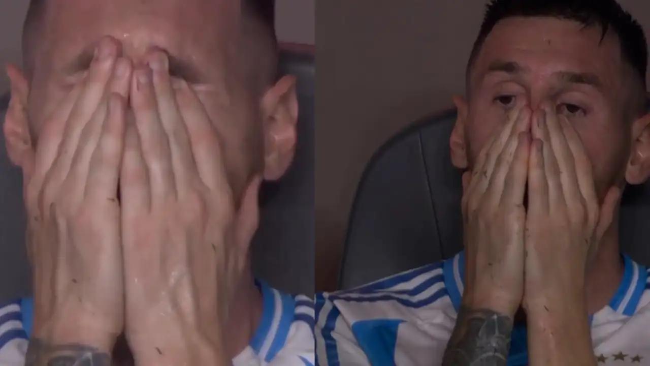 Lionel Messi abandona el campo y no contiene las lágrimas