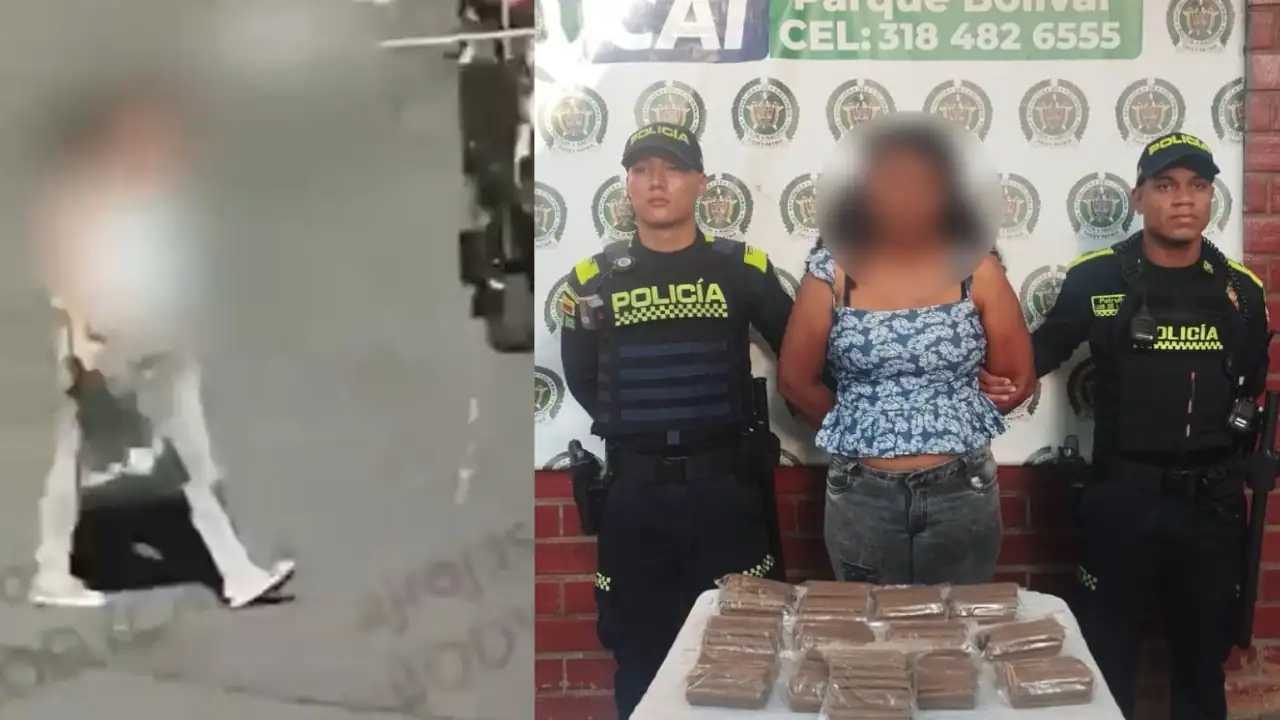 Mujer es capturada en el centro de Medellín con 5.000 gramos de marihuana