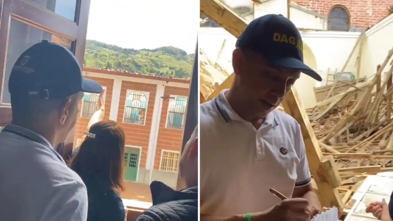 Se derrumbó el techo de la Casa de la Cultura y la Biblioteca Municipal de Granada, Antioquia