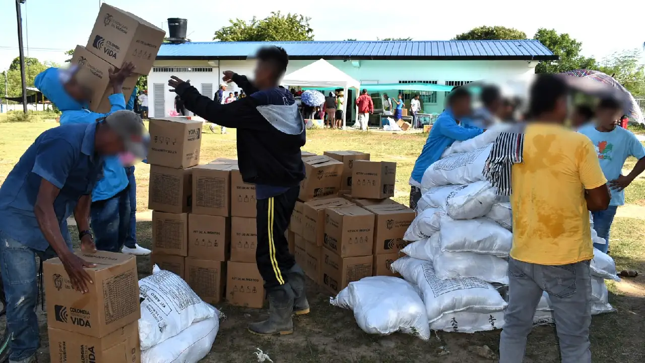 Familias de El Bagre recibieron 150 toneladas en víveres por parte de la Unidad para las Víctimas ayuda humanitaria elbagre