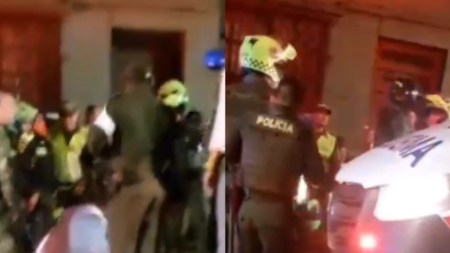 policia arrollado en Manriquw