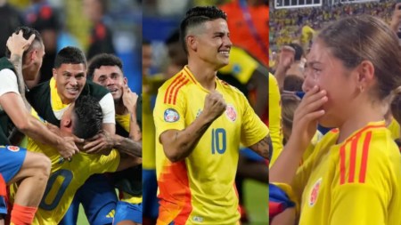 Video| Salomé representó a muchos: hija de James lloró de emoción al ver el triunfo de su papá y de la Selección reaccion de Salome