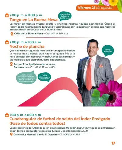 Agéndese para nueve días de celebración: Inician las Fiestas del Carriel 2024 en Envigado 15 Agéndese para nueve días de celebración: Inician las Fiestas del Carriel 2024 en Envigado