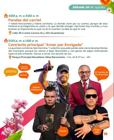 Agéndese para nueve días de celebración: Inician las Fiestas del Carriel 2024 en Envigado 17 Agéndese para nueve días de celebración: Inician las Fiestas del Carriel 2024 en Envigado