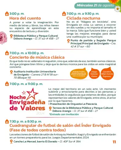 Agéndese para nueve días de celebración: Inician las Fiestas del Carriel 2024 en Envigado 9 Agéndese para nueve días de celebración: Inician las Fiestas del Carriel 2024 en Envigado